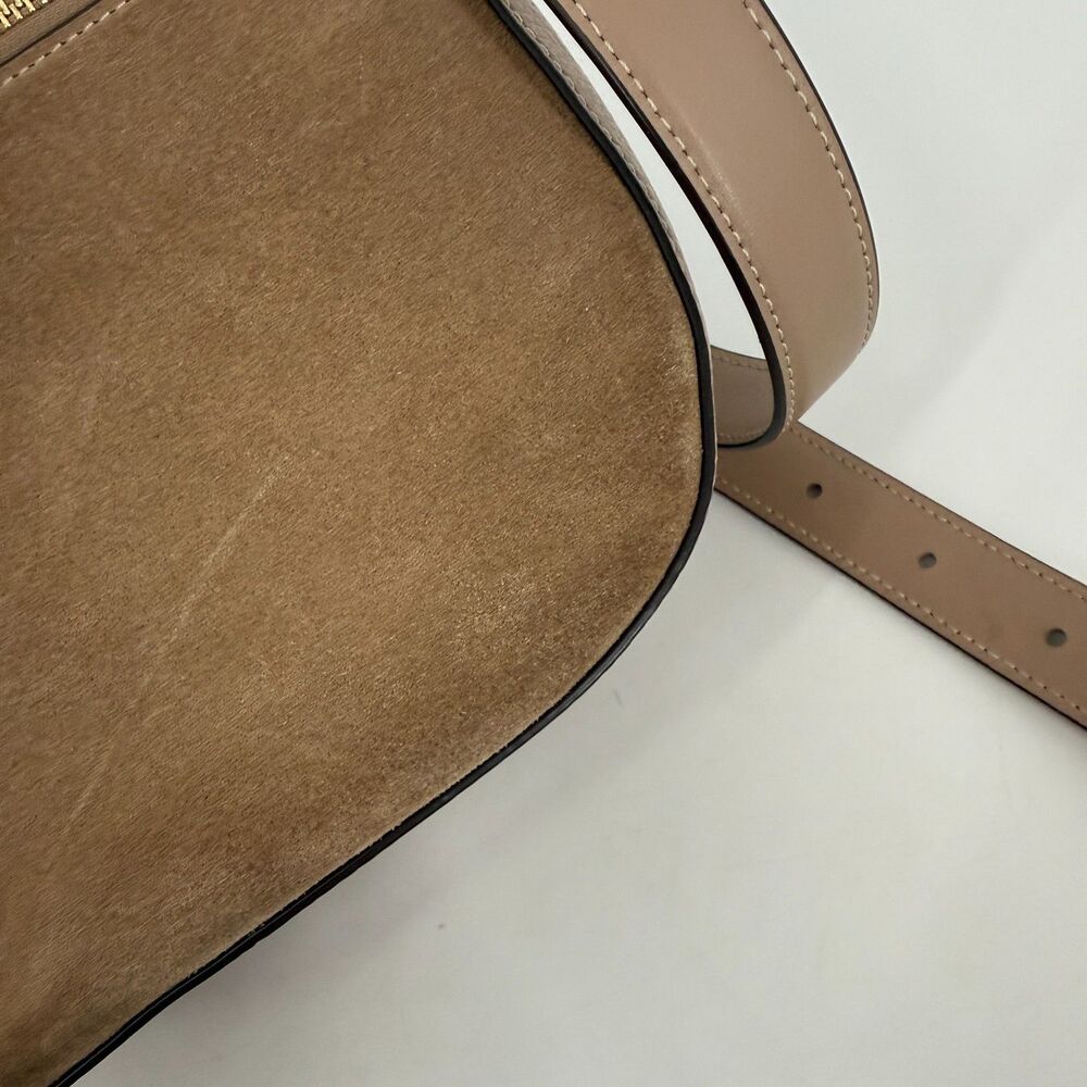 Coach Kleo Bag 23 Beige Suede Leather Buckle Crossbody Classic Luxury CA424 - Picture 8 of 16